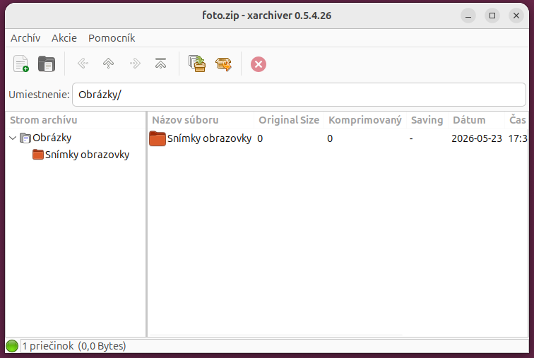 XArchiver v Ubuntu - Základy Linuxu
