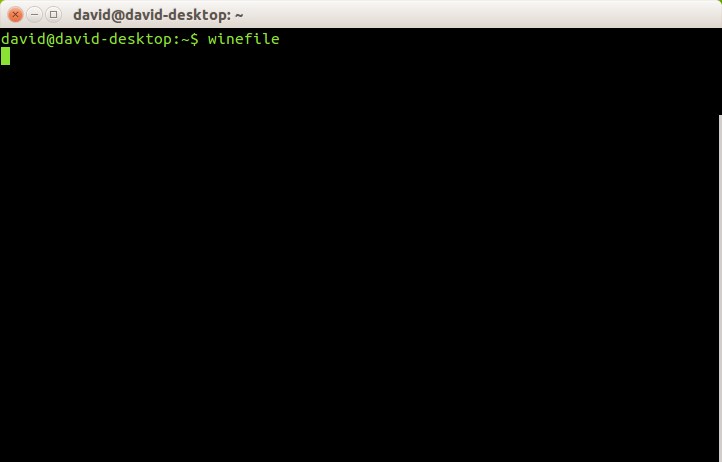 Spustenie winefile cez terminál - Základy Linuxu