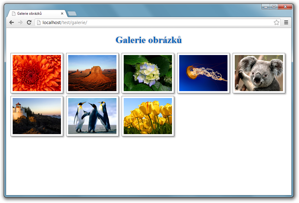 Objektová galérie obrázkov v PHP - Objektovo orientované programovanie (OOP) v PHP