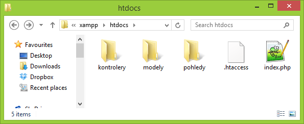 Adresárová štruktúra MVC frameworku v PHP - Jednoduchý redakčný systém v PHP objektovo (MVC)