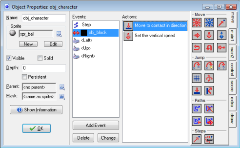 Spadnutí na zem - Game maker - Plošinovky
