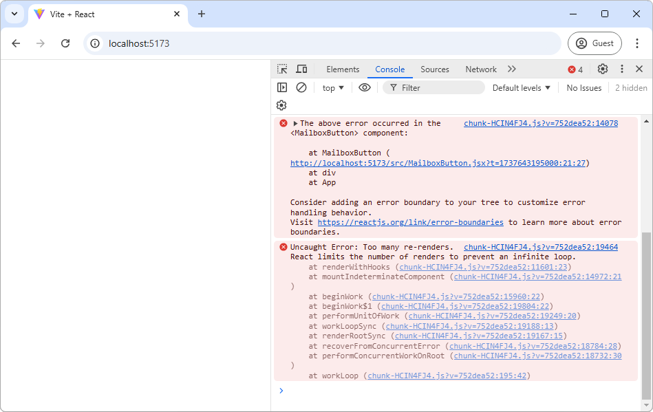 Too many re-renders v React - Základy React