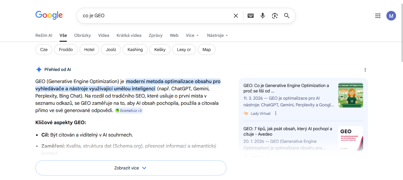 Prehľad od AI vo vyhľadávaní - SEO - Optimalizácia webov pre vyhľadávače - SEO - Optimalizácia webov pre vyhľadávače