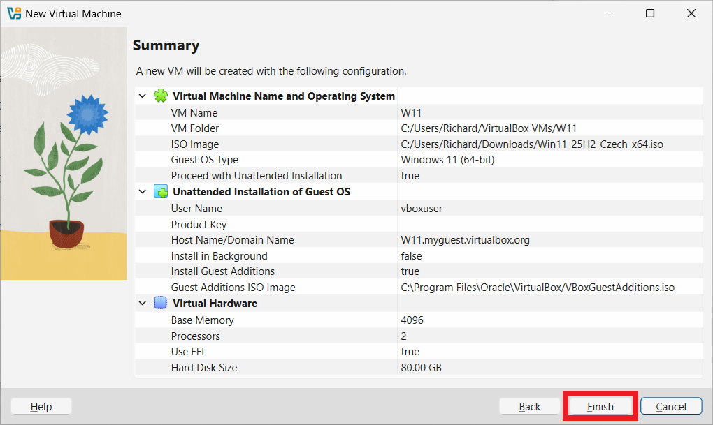 Dokončenie tvorby nového virtuálneho PC - Základy Windows - Základy Windows