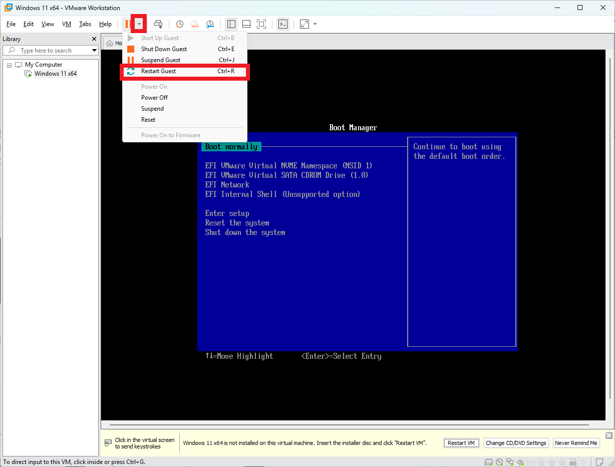 Reštart Vmware - Základy Windows - Základy Windows
