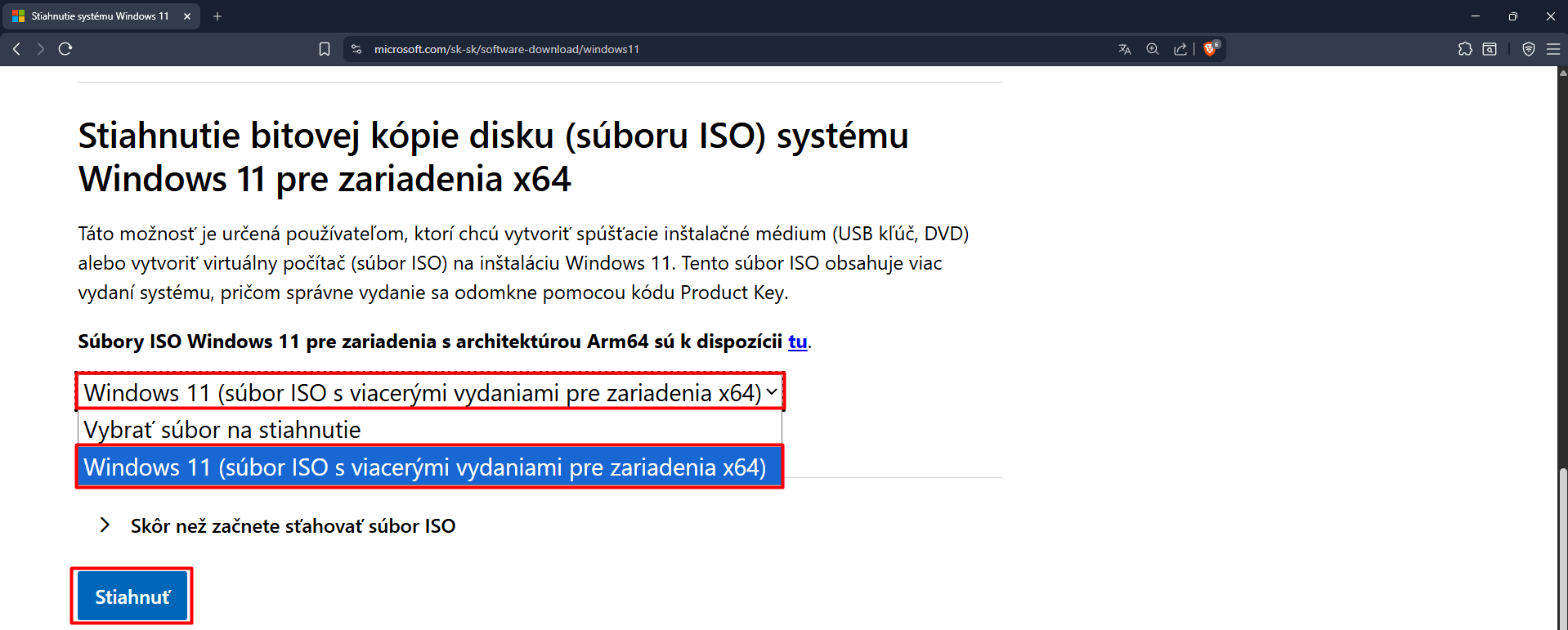 Stiahnutie ISO súboru Windows - Základy Windows