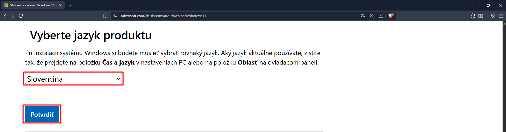 Vybrať jazyk Windows - Základy Windows