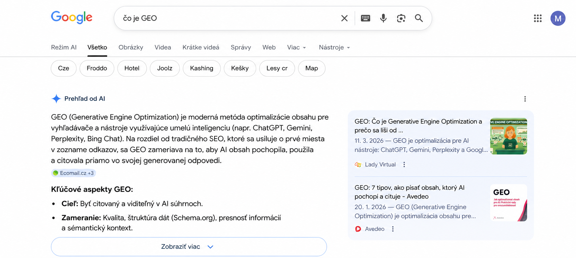 Prehľad od AI vo vyhľadávaní - SEO - Optimalizácia webov pre vyhľadávače