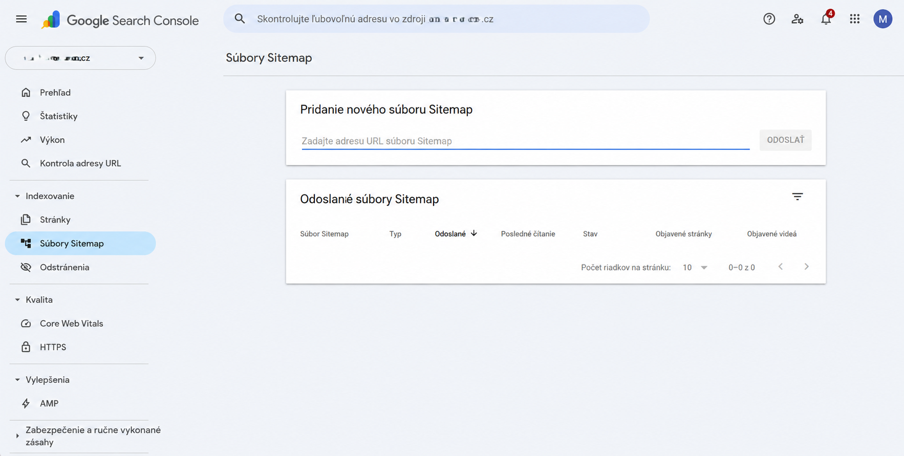 Pridanie nového súboru Sitemap v Google Search Console - SEO - Optimalizácia webov pre vyhľadávače
