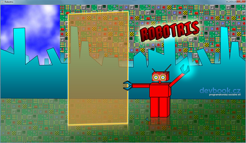 Robotris, ukážková hra v XNA Game Studio - Od nuly k tetrisu v MonoGame