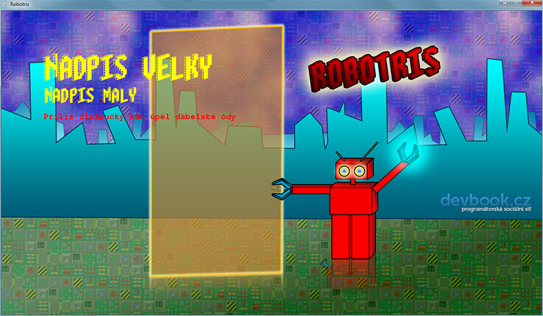 Robotris, ukážková hra v XNA Game Studio - Od nuly k tetrisu v MonoGame