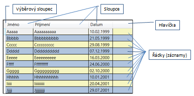 DataGrid v C# .NET WPF - Okenné aplikácie v C # .NET WPF
