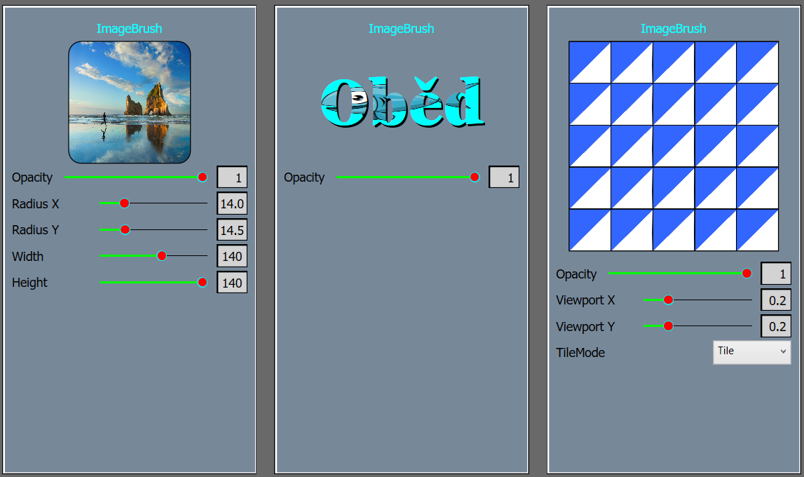 Štetec ImageBrush v C# .NET WPF - Okenné aplikácie v C # .NET WPF