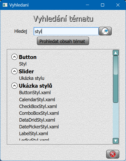 Zdrojákoviště C # .NET - Okenné aplikácie WPF