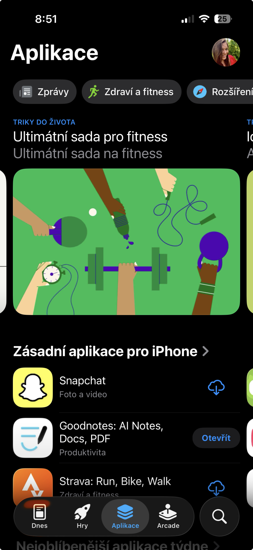 Sekcia aplikácie v App Store - Využívanie aplikácií na telefóne - Využívanie aplikácií na telefóne