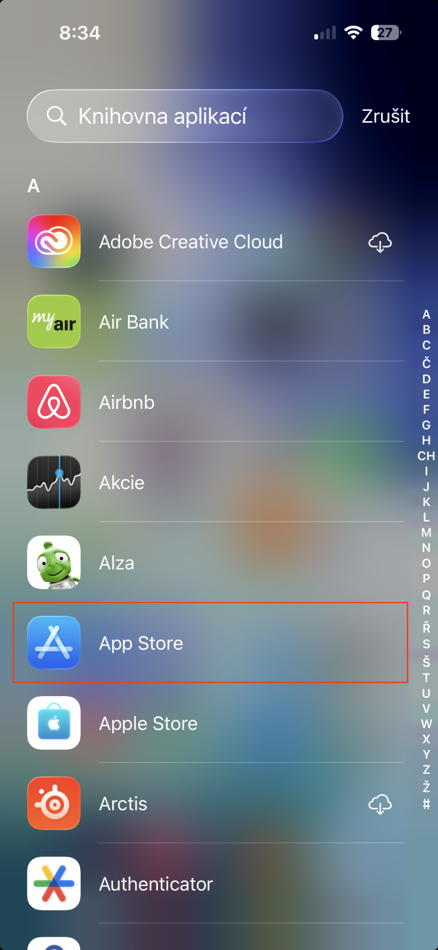 Aplikácia App Store v knižnici aplikácií na iPhone - Využívanie aplikácií na telefóne - Využívanie aplikácií na telefóne