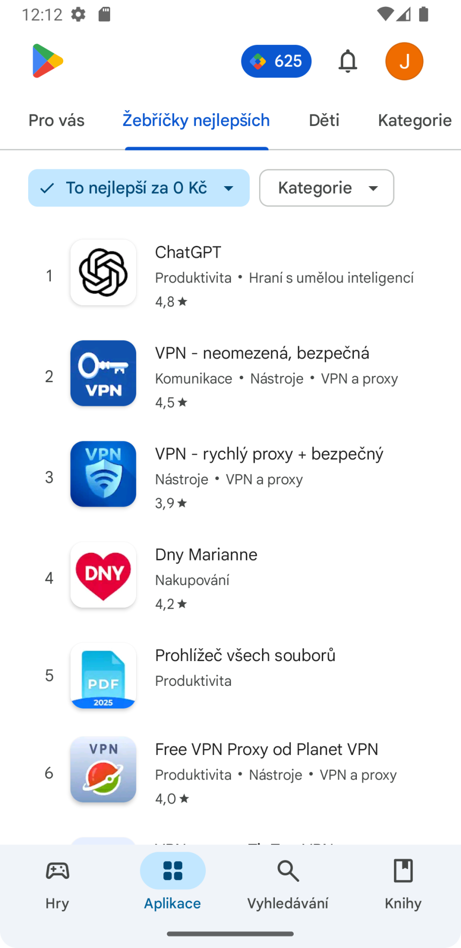 Rebríček aplikácií v Google Play - Využívanie aplikácií na telefóne - Využívanie aplikácií na telefóne