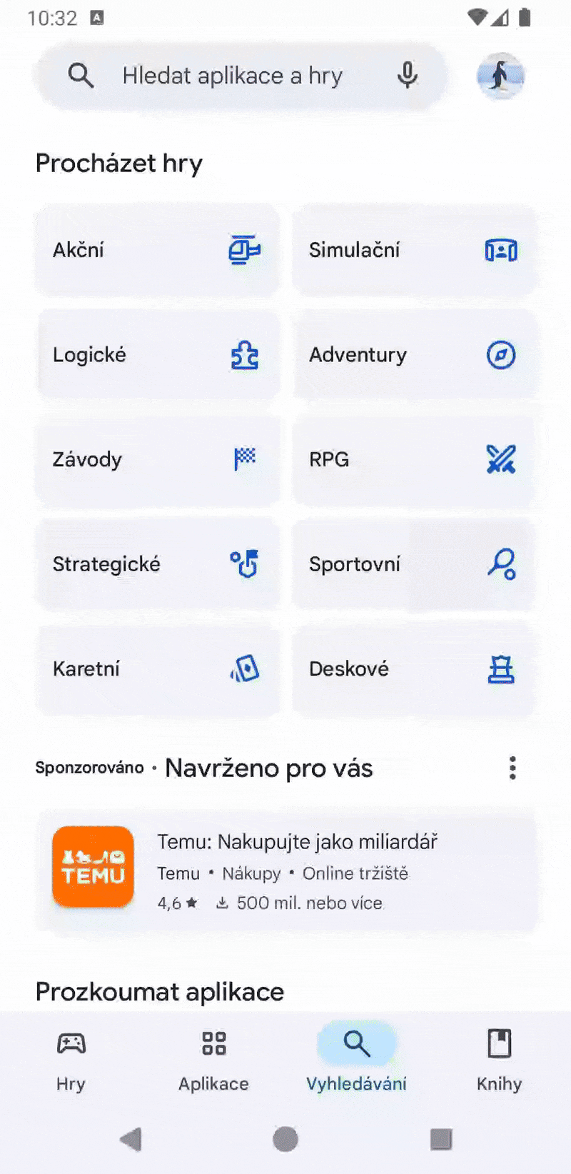 Vyhľadávanie v Google Play - Využívanie aplikácií na telefóne - Využívanie aplikácií na telefóne