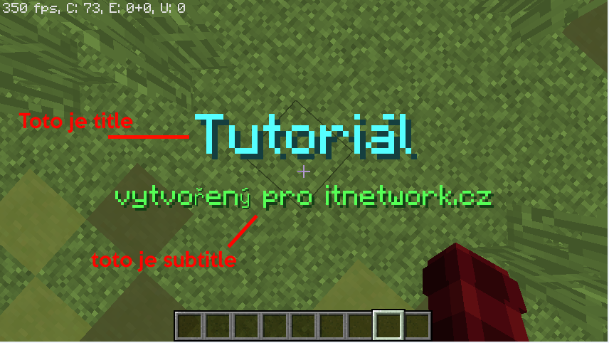 Title a subtitle vo Skript - Skript - Minecraft modding bez Javy