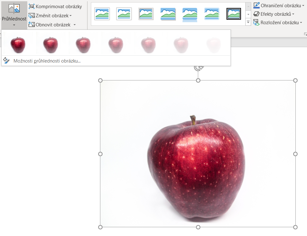 Nastavenie priehľadnosti obrázka v Microsoft PowerPoint - Základy Microsoft PowerPoint