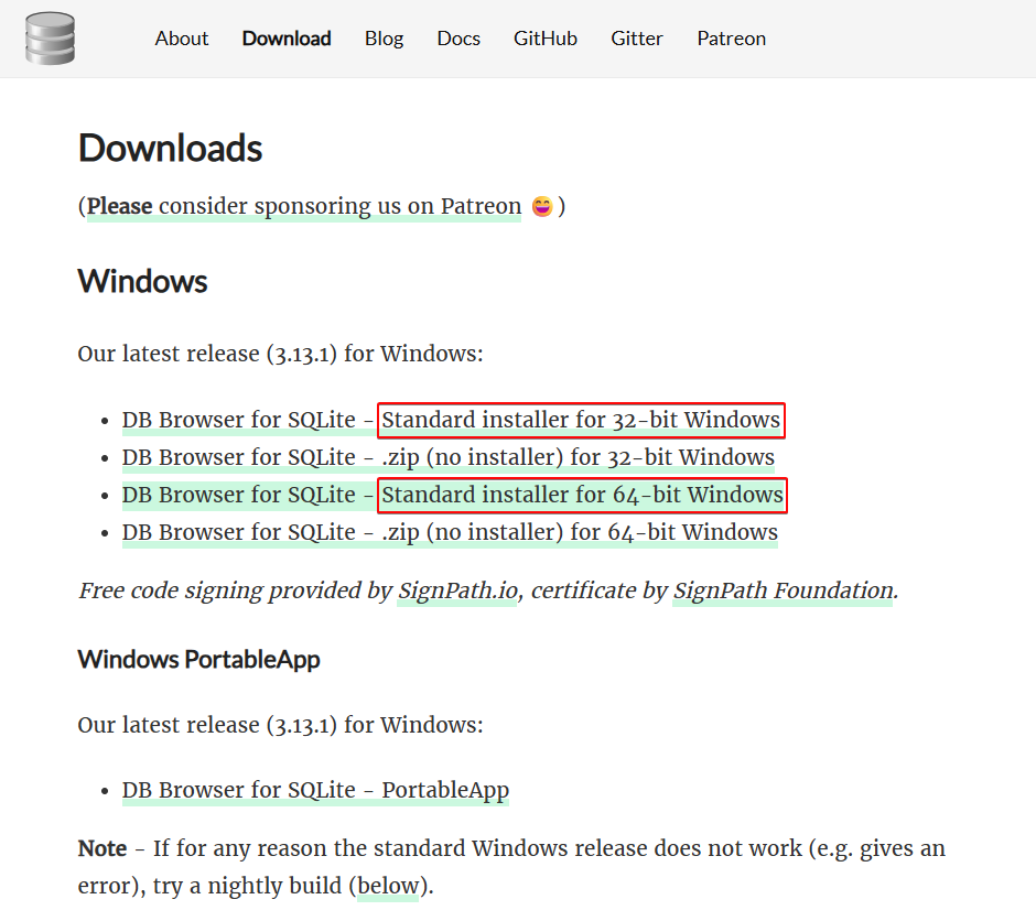 SQLite download - SQLite databáza krok za krokom