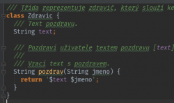 Prvý objektová aplikácie v Dart - Hello object world