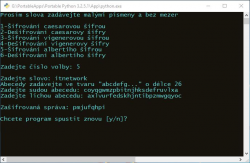 Šifrovanie tromi algoritmy v Pythone
