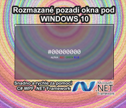 Priehľadné okno s Aero Glass efektom v C # .NET WPF - Časť 1