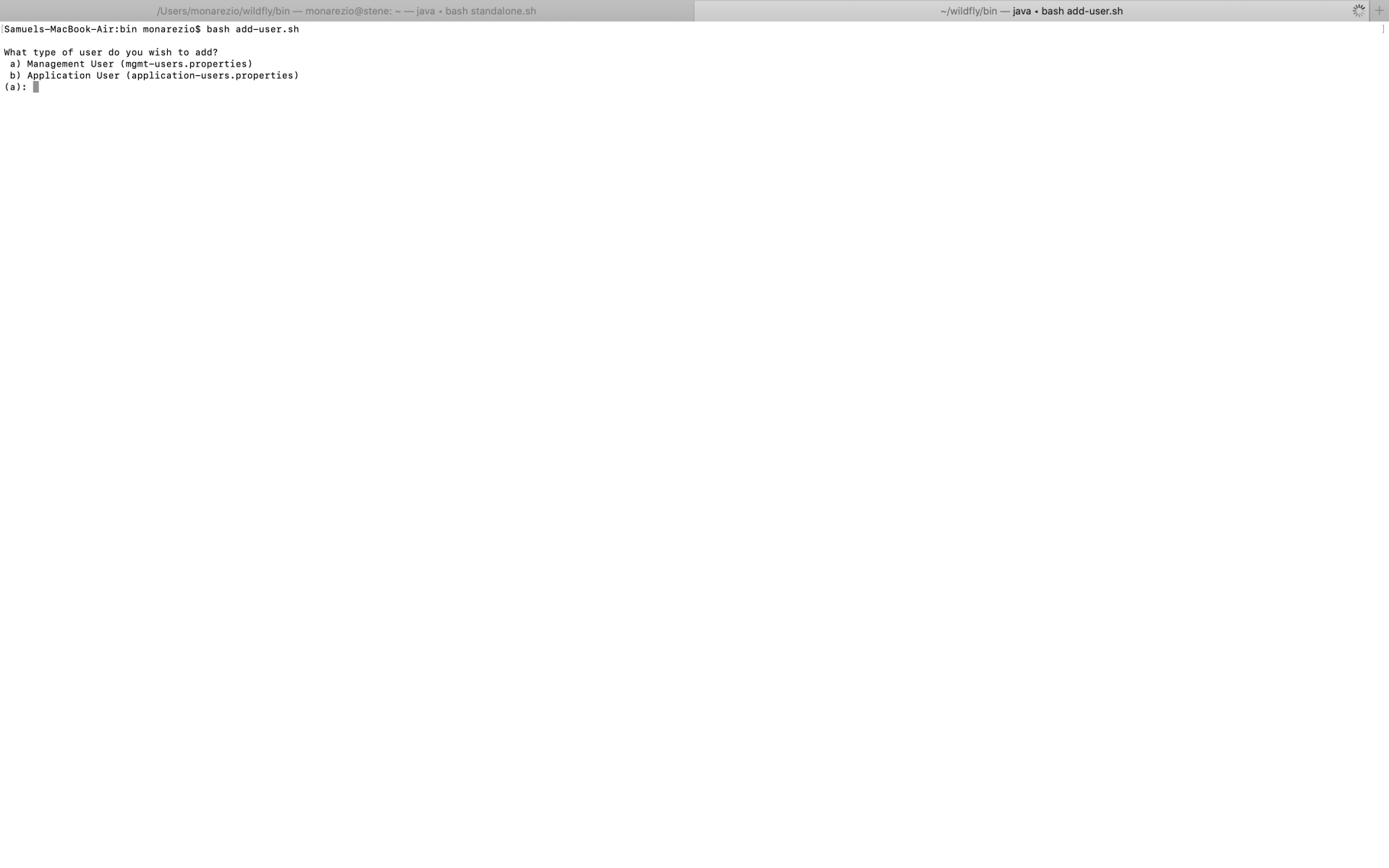 Pridanie používateľa do WildFly administrácie - Java Enterprise Edition (JEE)