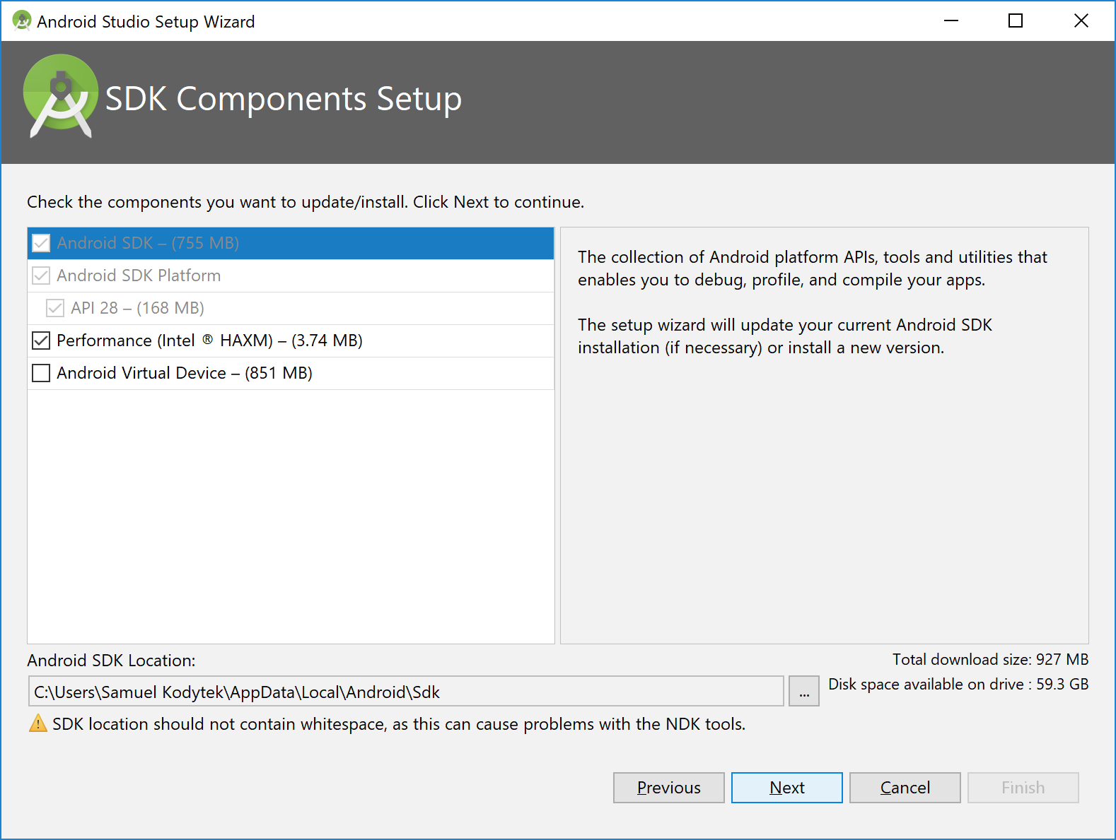 nastavenie emulátora - Tvorba mobilných aplikácií pre Android v Kotlin