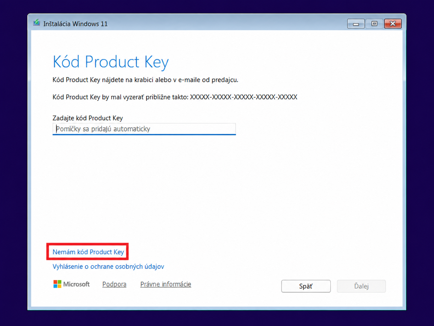 Kód Product Key - Základy Windows