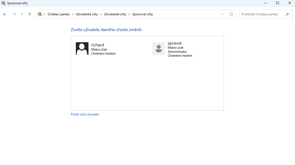 Pridať používateľské konto Windows - Základy Windows - Základy Windows