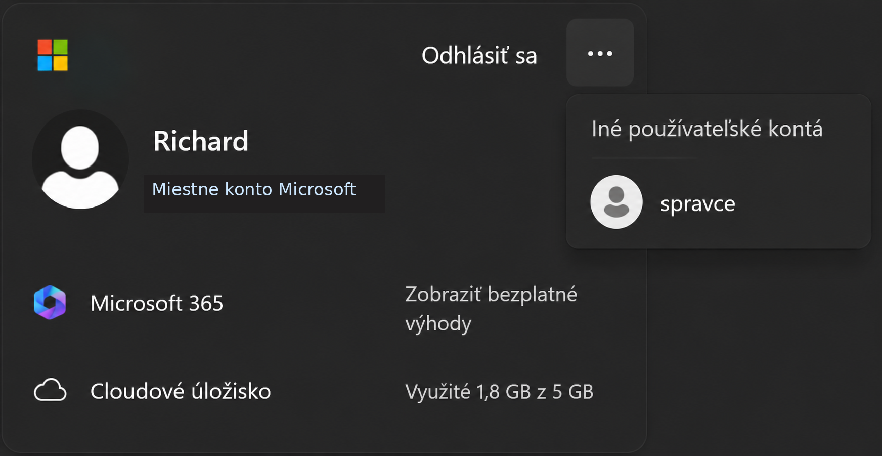 Prepnutie konta používateľa vo Windows - Základy Windows