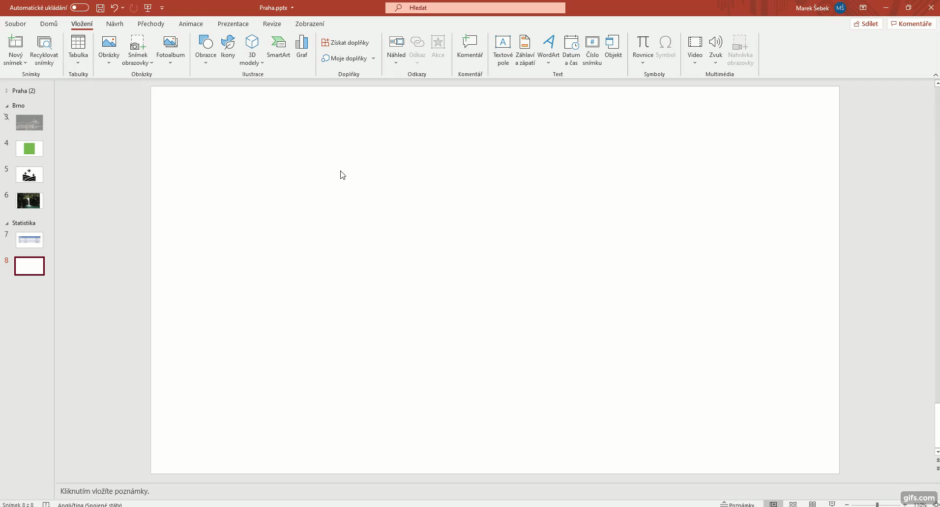 Postup vloženia grafu - Základy Microsoft PowerPoint