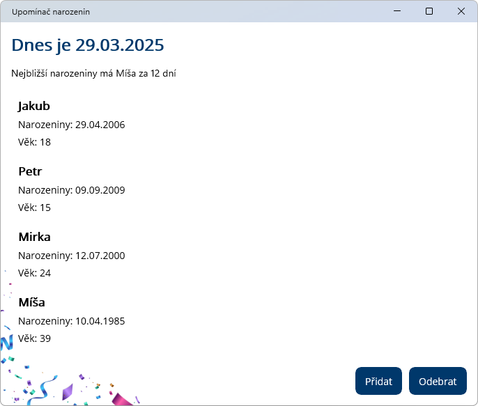 Hlavní stránka na Windows - .NET MAUI - Multiplatformné aplikácie v C# .NET