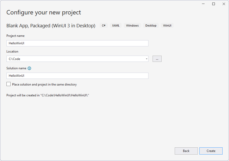 Zadanie názvu projektu - WinUI 3 - Okenné aplikácie v C# .NET - WinUI 3 - Okenné aplikácie v C# .NET