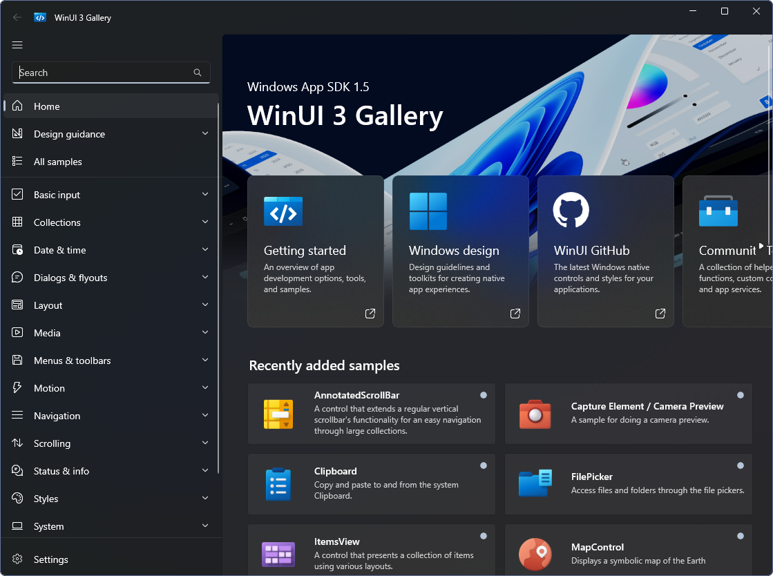 WinUI 3 Gallery - WinUI 3 - Okenné aplikácie v C# .NET - WinUI 3 - Okenné aplikácie v C# .NET