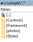 Adresár frameworku Simplex - Rýchlokurz frameworku Simplex.js