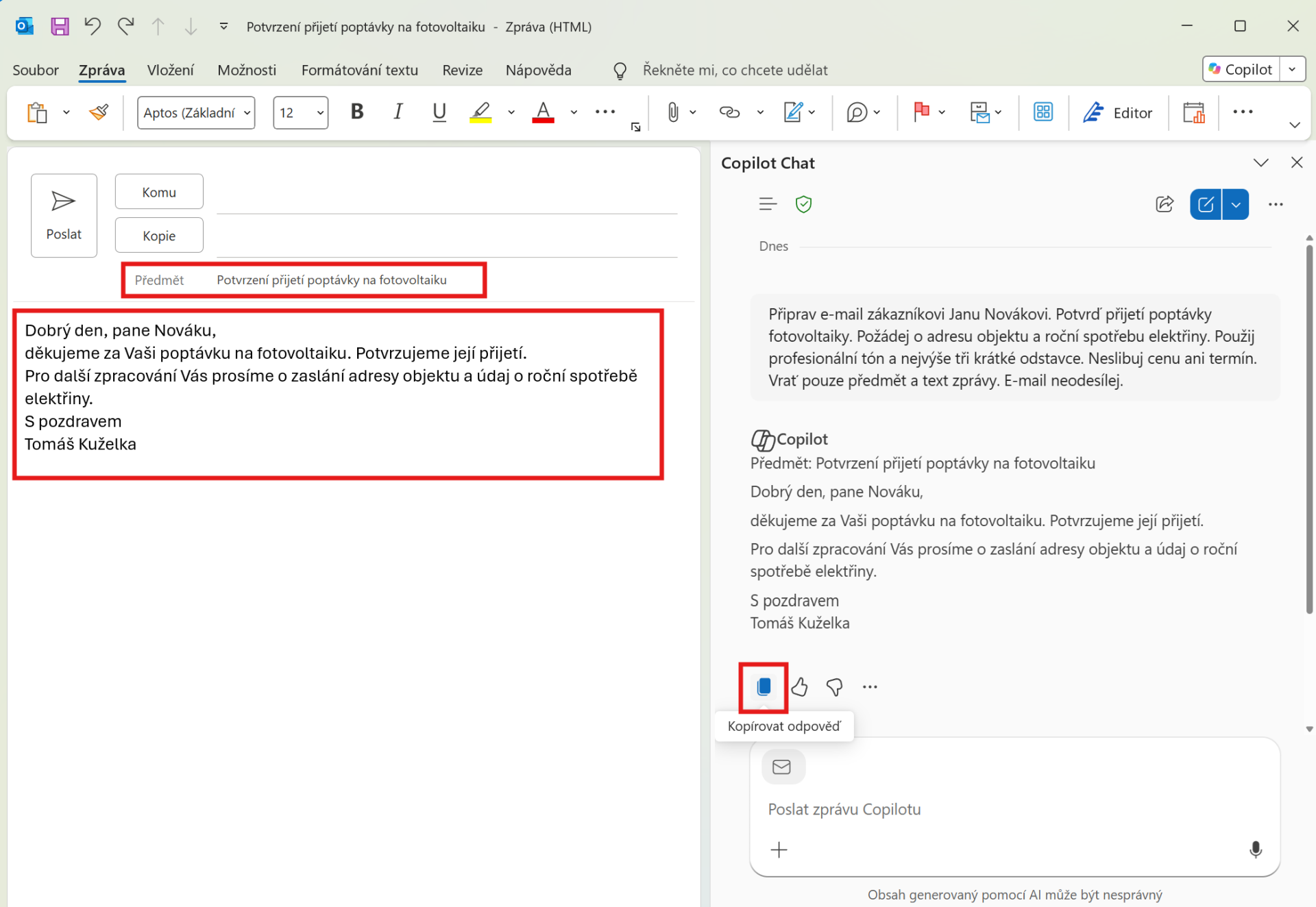 Outlook Classic – kopírovanie správy - Microsoft Outlook - Microsoft Outlook