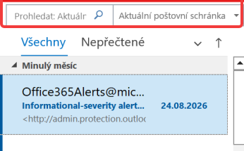 Outlook Classic – vyhľadávacie pole a rozsah hľadania - Microsoft Outlook - Microsoft Outlook