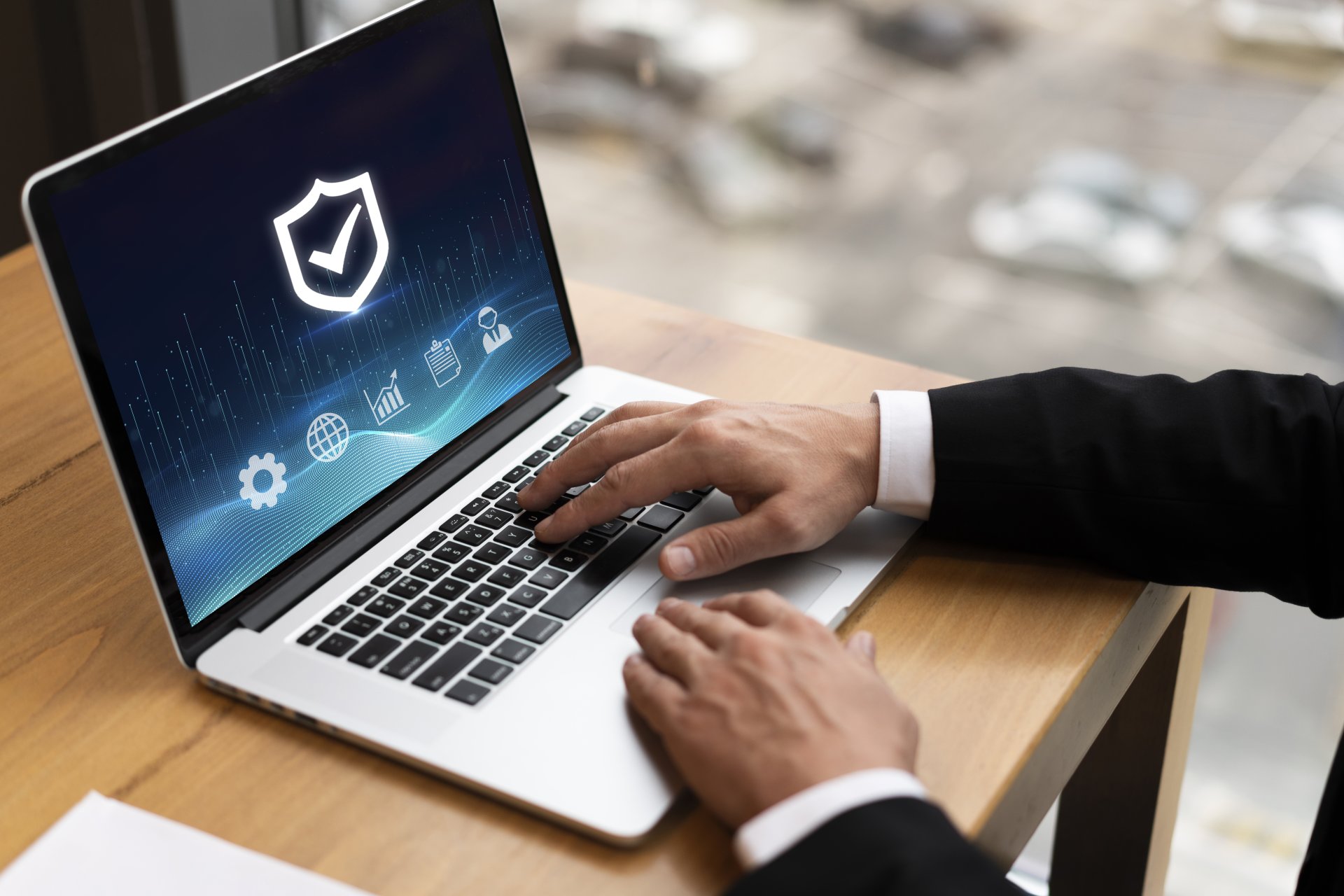 Ilustračné foto laptopu so zabezpečeným obsahom - GDPR kompletne a ľudsky - GDPR kompletne a ľudsky