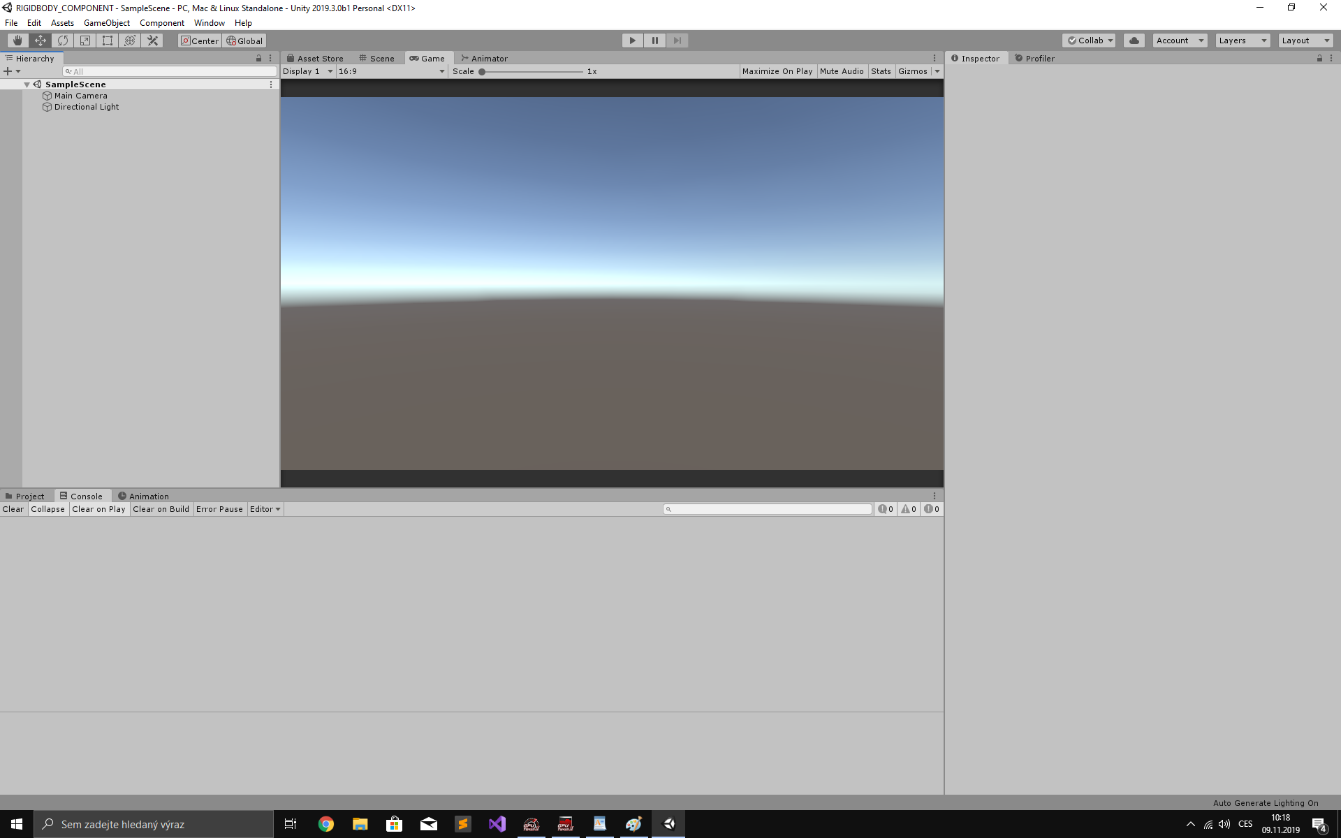 Nový projekt v Unity 3D - Tvorba 3D hier v Unity