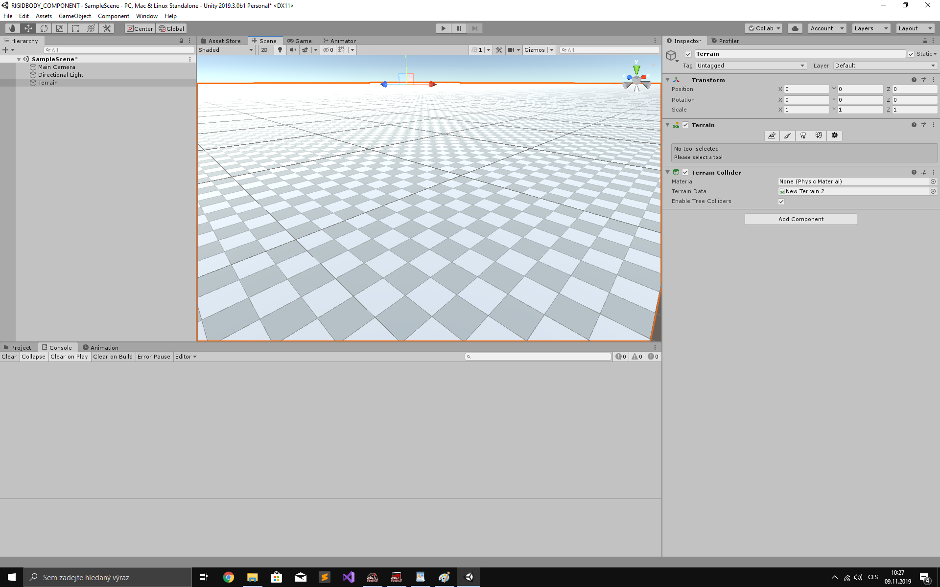 Terén v 3D hre v Unity - Tvorba 3D hier v Unity