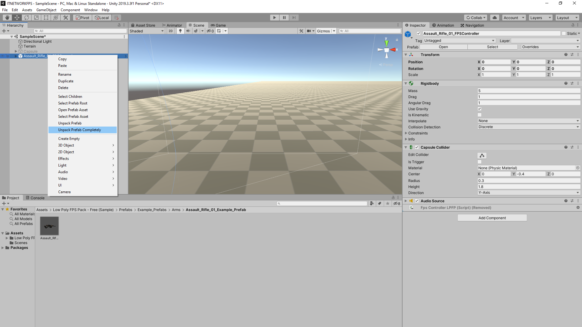 Tvorba 3D hier v Unity