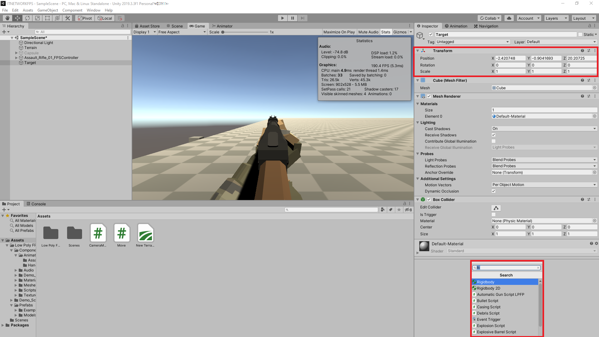 Tvorba 3D hier v Unity
