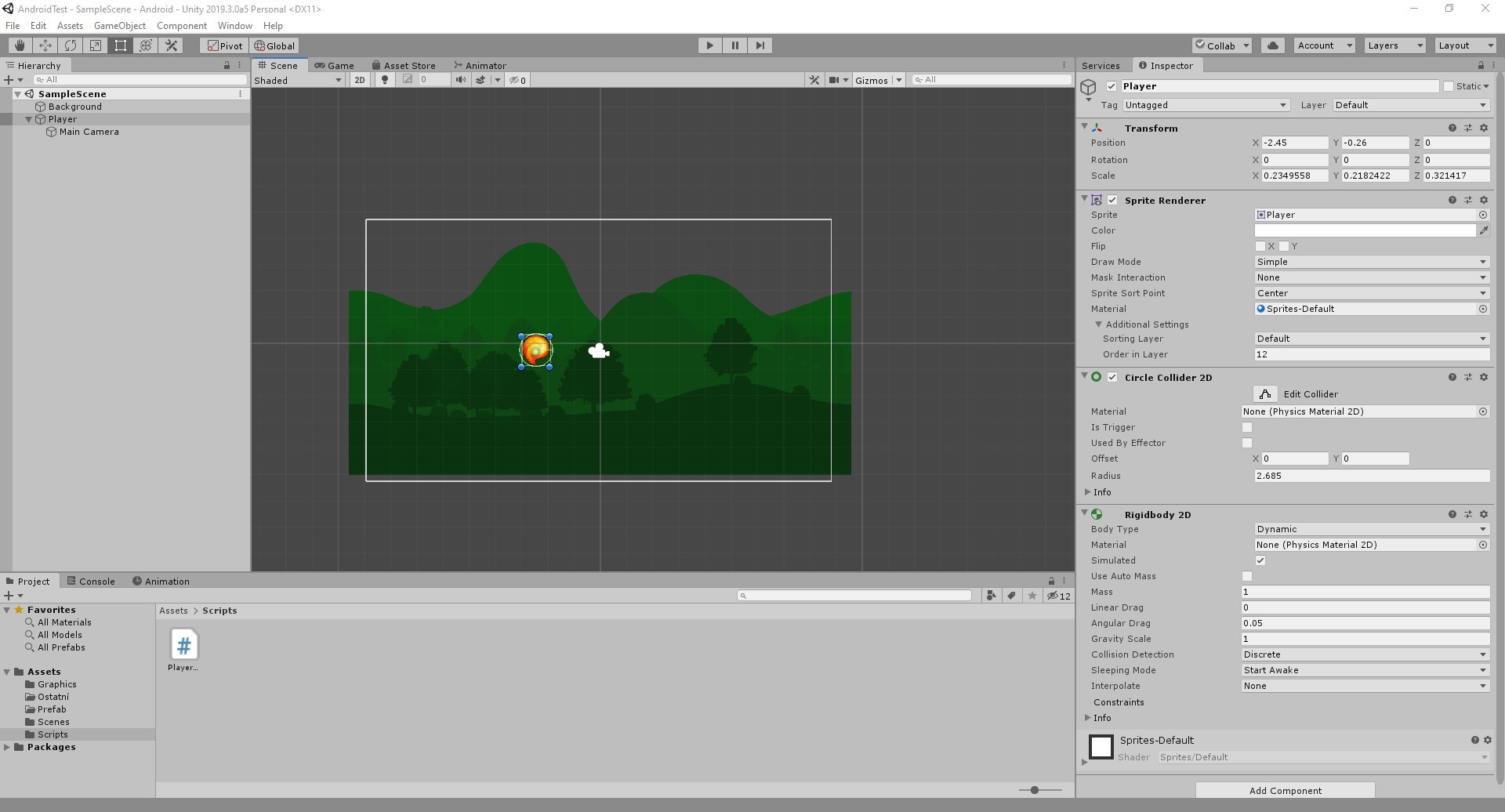 Tvorba 2D arkády pre Android v Unity