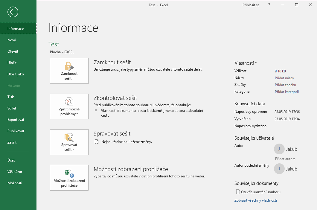 Karta súbor v Microsoft Excel - Základy Microsoft Excel