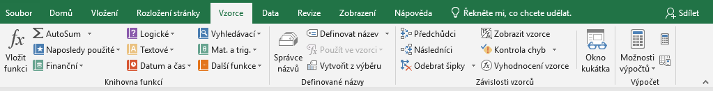 Karta Vzorce v Microsoft Excel - Základy Microsoft Excel