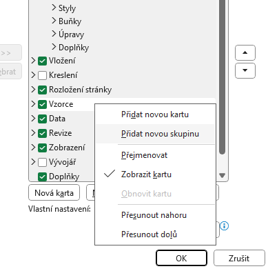 Nastavenie kariet v Microsoft Exceli - Základy Microsoft Excel