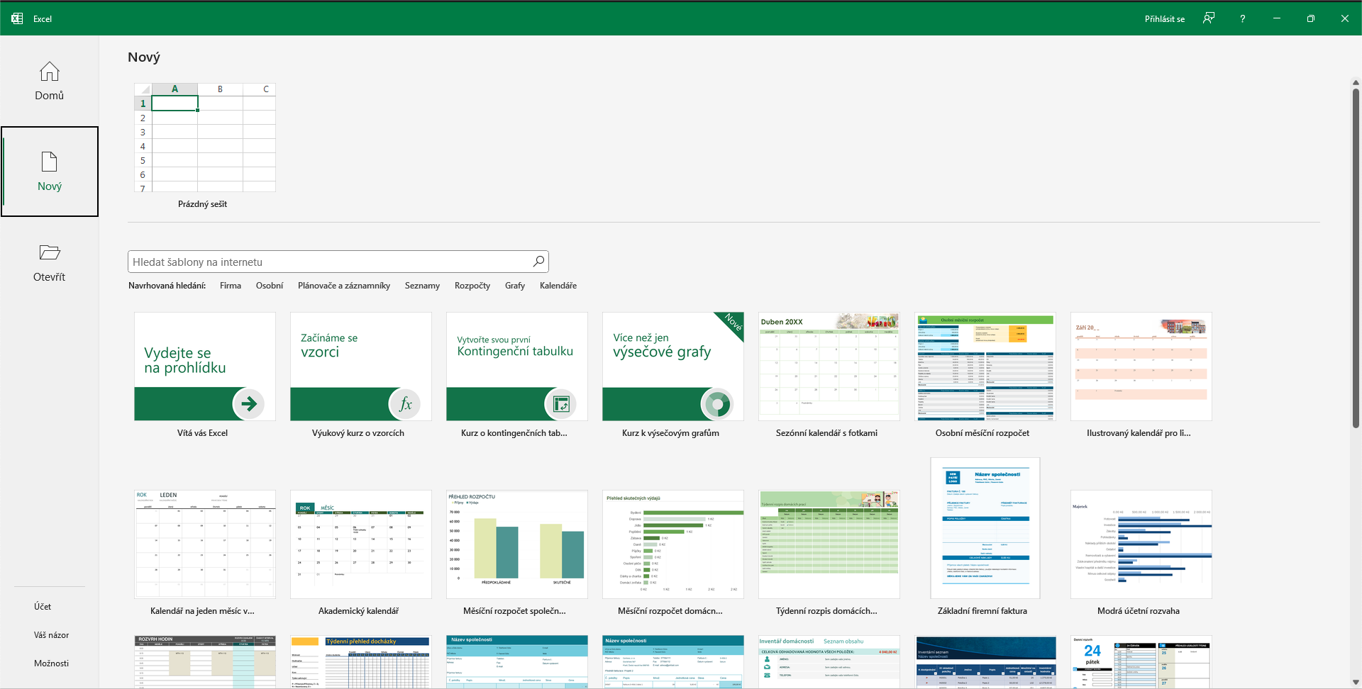 Šablóny zošitov MS Excel - Základy Microsoft Excel - Základy Microsoft Excel
